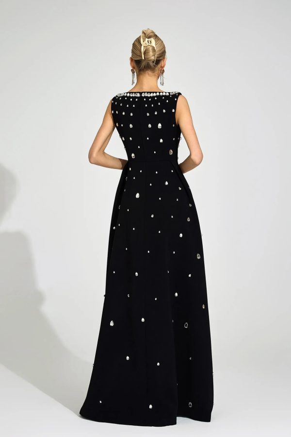quinn black diamond maxi dress 16