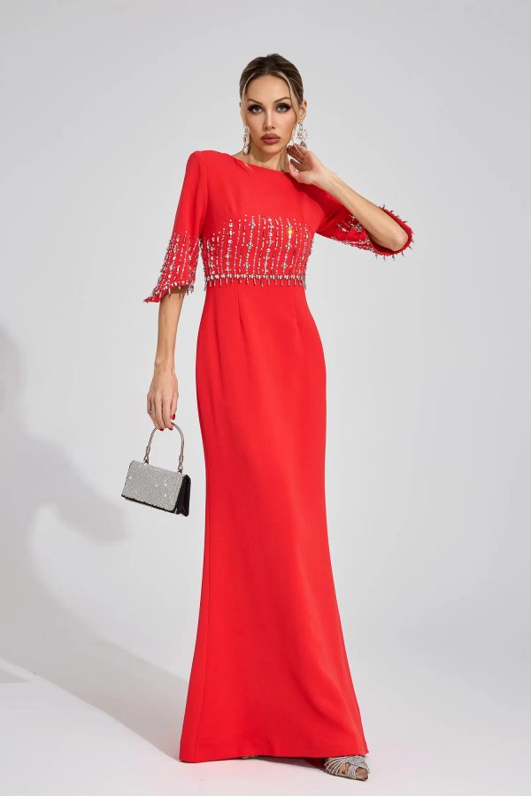 sophronia red diamond maxi dress 13