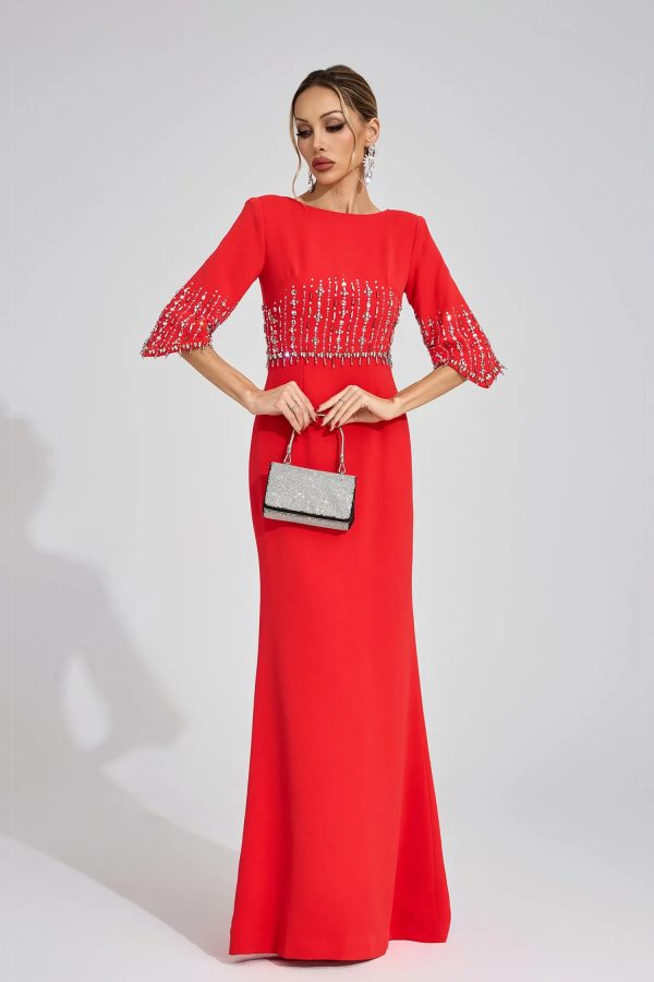 sophronia red diamond maxi dress 14