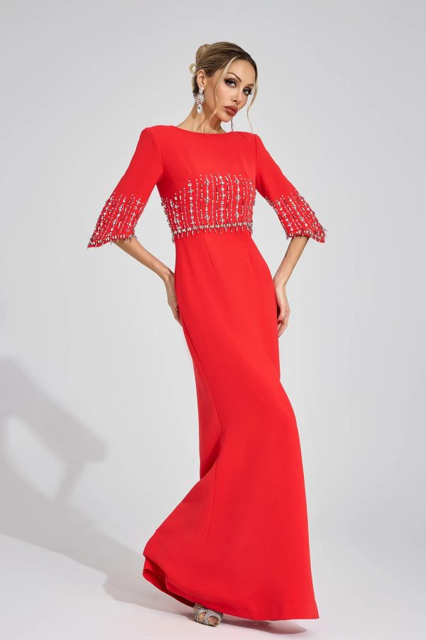 sophronia red diamond maxi dress 15