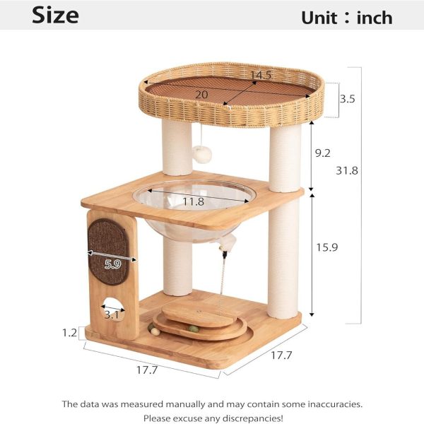 wooden multifunctional cat tree 22
