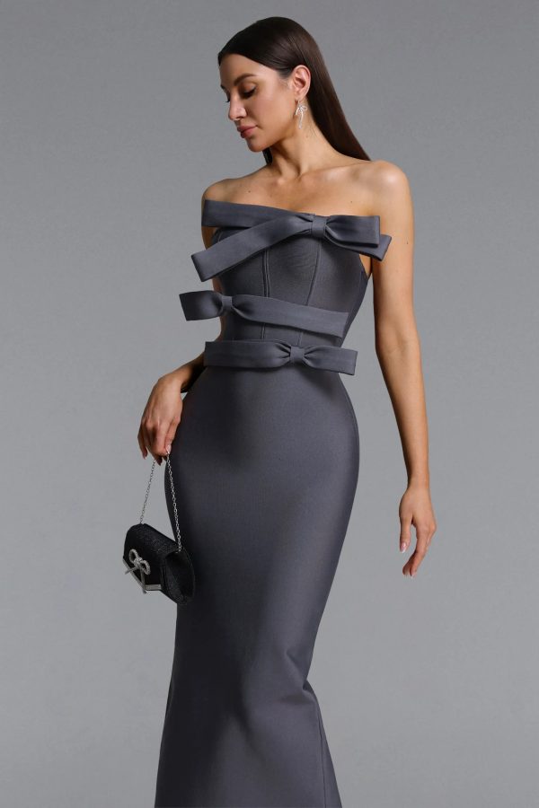 yalia strapless bow bandage maxi dress 15