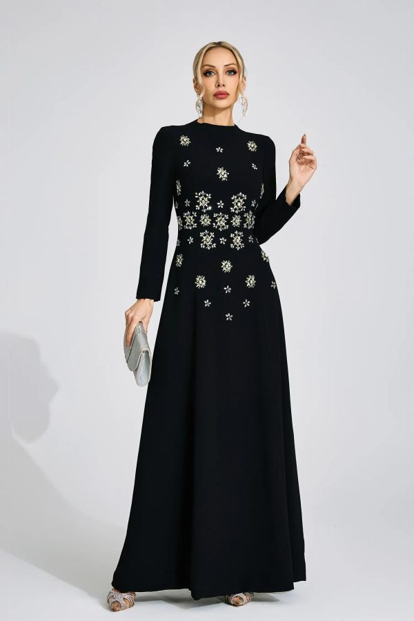 yvette black diamond maxi dress 12