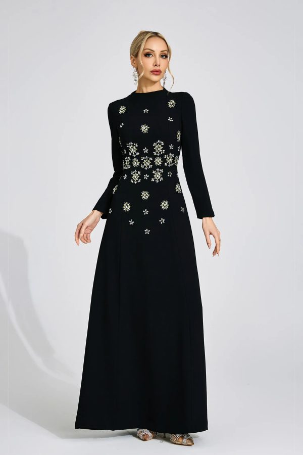 yvette black diamond maxi dress 14