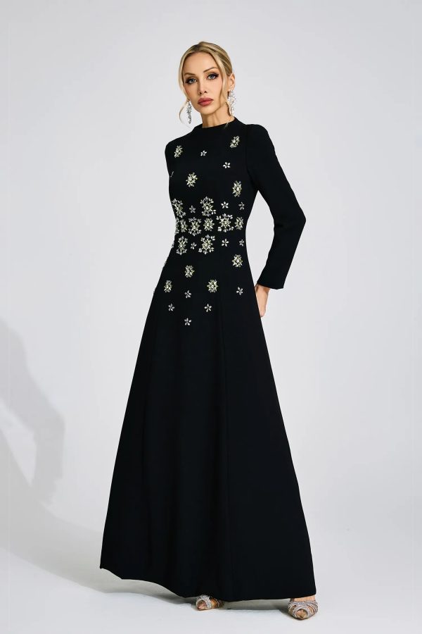 yvette black diamond maxi dress 15