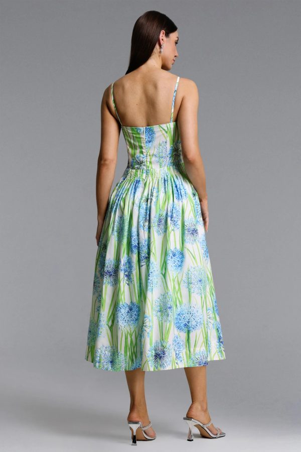 zada elegant romantic floral print pleated maxi dress 16