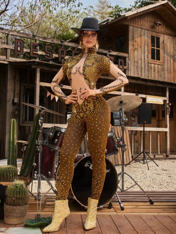 zelyxon high neck rhinestone jumpsuit 15