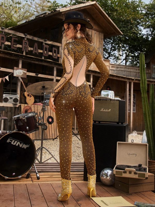 zelyxon high neck rhinestone jumpsuit 16