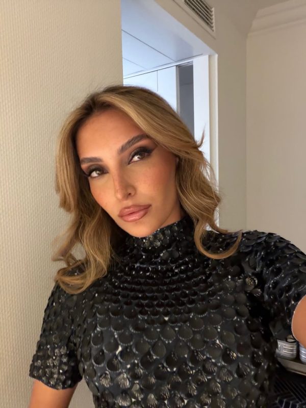 ayla sequin mini dress in black 14
