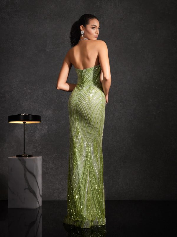 bayram strapless flower sequin maxi dress 16