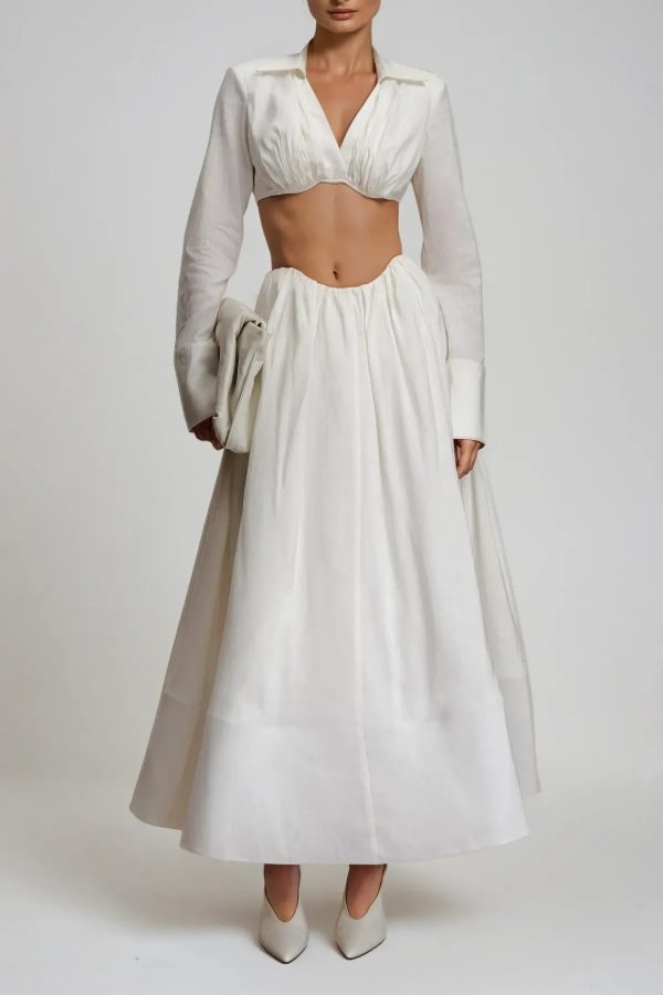 diklah long sleeve crop skirt set 13