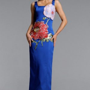 doryqor embroidered flower maxi dress in blue 11