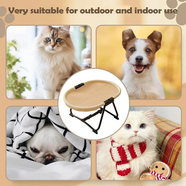 elevated foldable bed for cats & small dogs 16