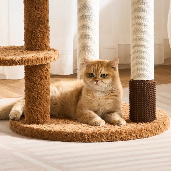 flower multi level cat tree with space capsule 20