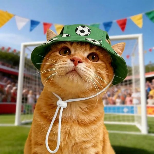 football pattern pet hat 15
