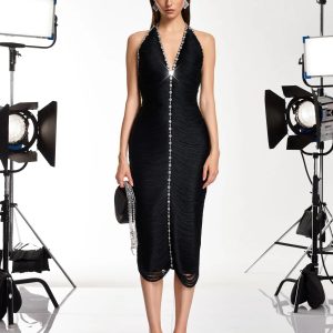 halric v neck fringe rhinestone midi dress 11