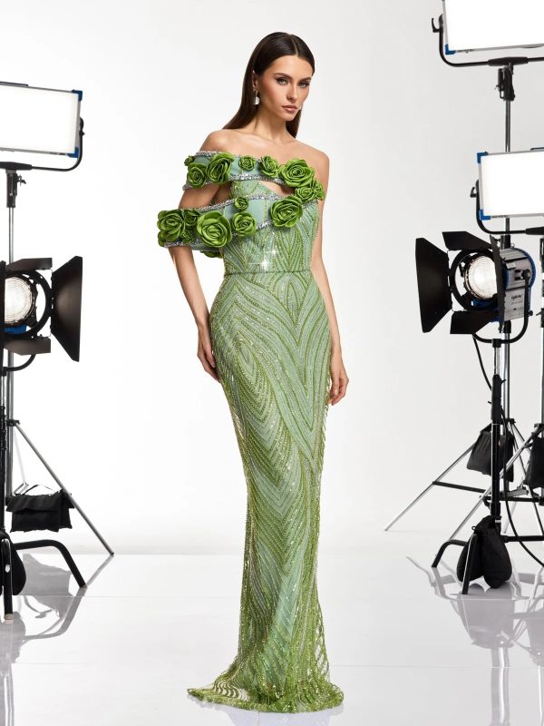 havro flower sequin rhinestone maxi dress 13