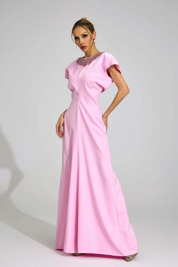helga pink diamond maxi dress 12