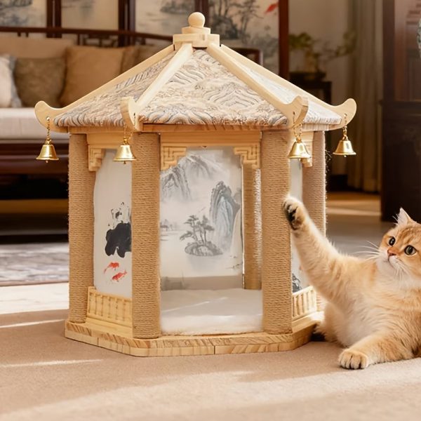 hexagon pavilion inspired cat house 18