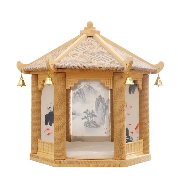 hexagon pavilion inspired cat house 20