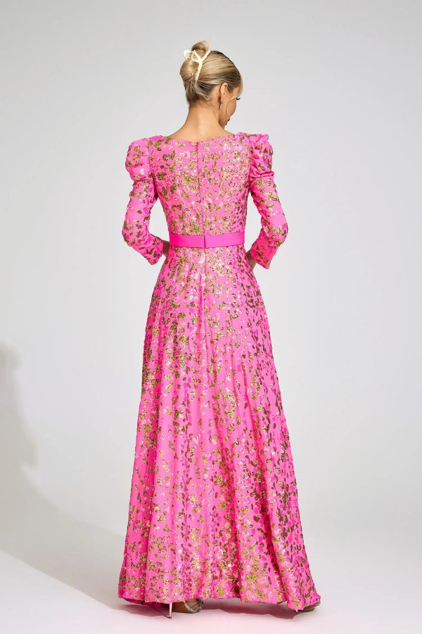 ingrid rose red sequin maxi dress 16