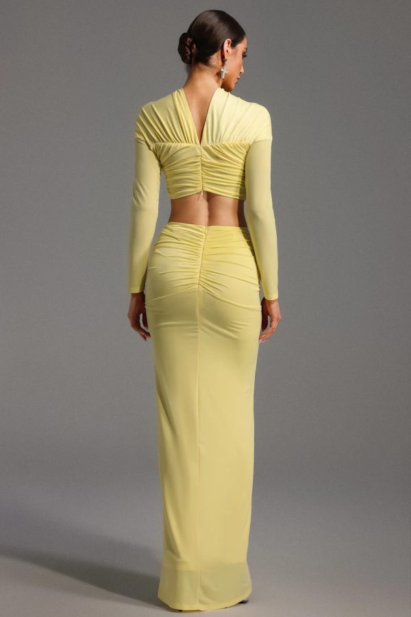 kendall long sleeve knot maxi dress 16