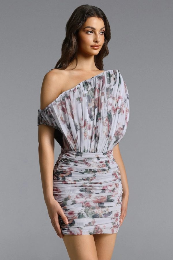 kuiper off shoulder floral mini dress with gloves 23