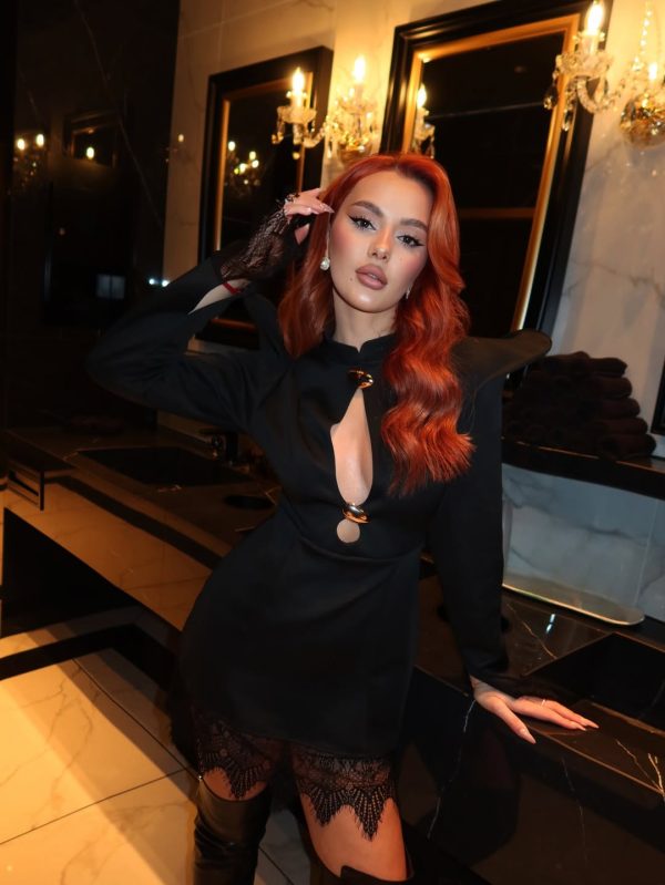 latticea long sleeve cutout lace mini dress 14
