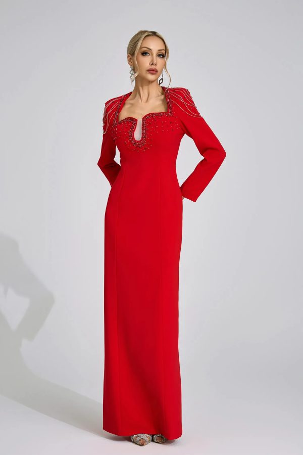 liora red diamond maxi dress 14