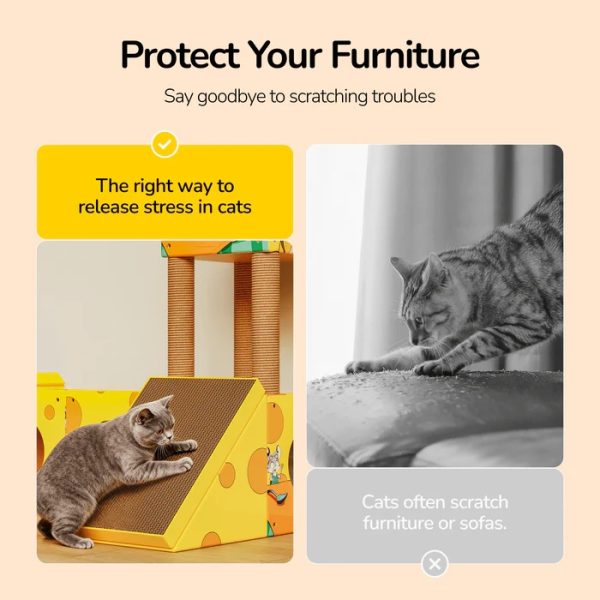 modular cardboard cat tree & scratcher house 16