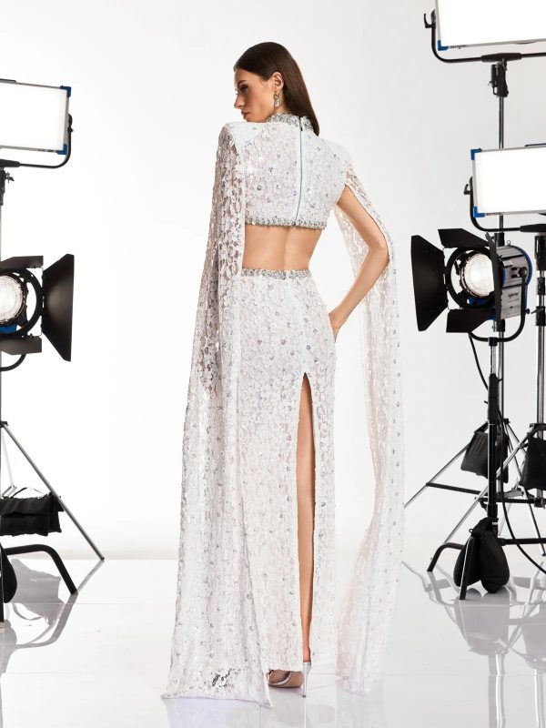 nevra cape sleeve rhinestone cutout maxi dress 16