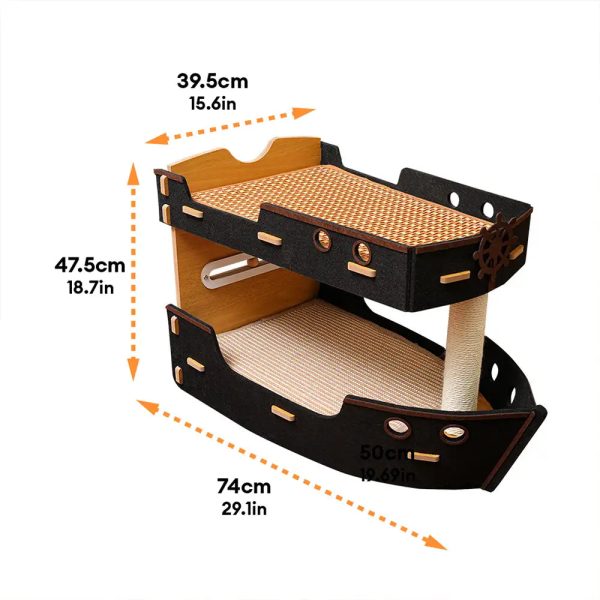 pirate ship double layer pet sleeping bed 700