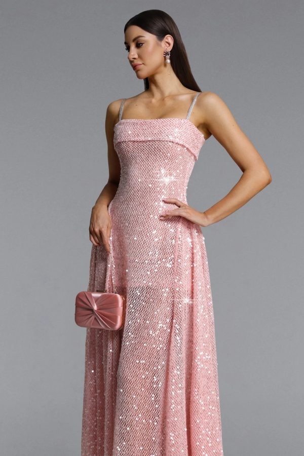 poly sleeveless sequin maxi dress 14