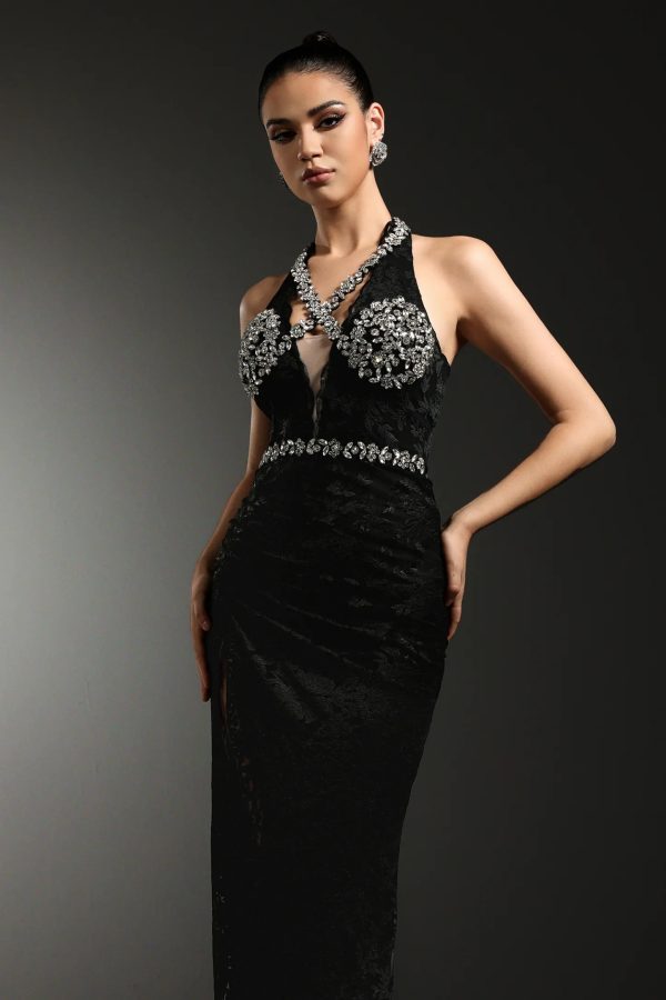 saffie sleeveless v neck diamond maxi dress 14