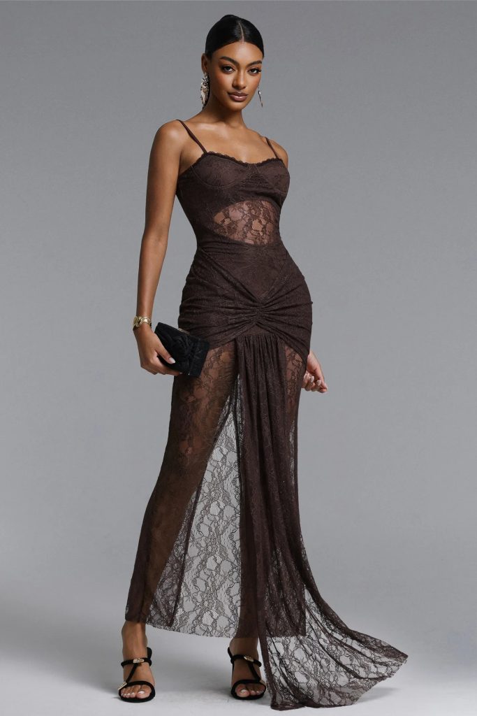 samiya cutout ruched lace maxi dres 11