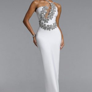 sirel diamond flower bandage maxi dress 17