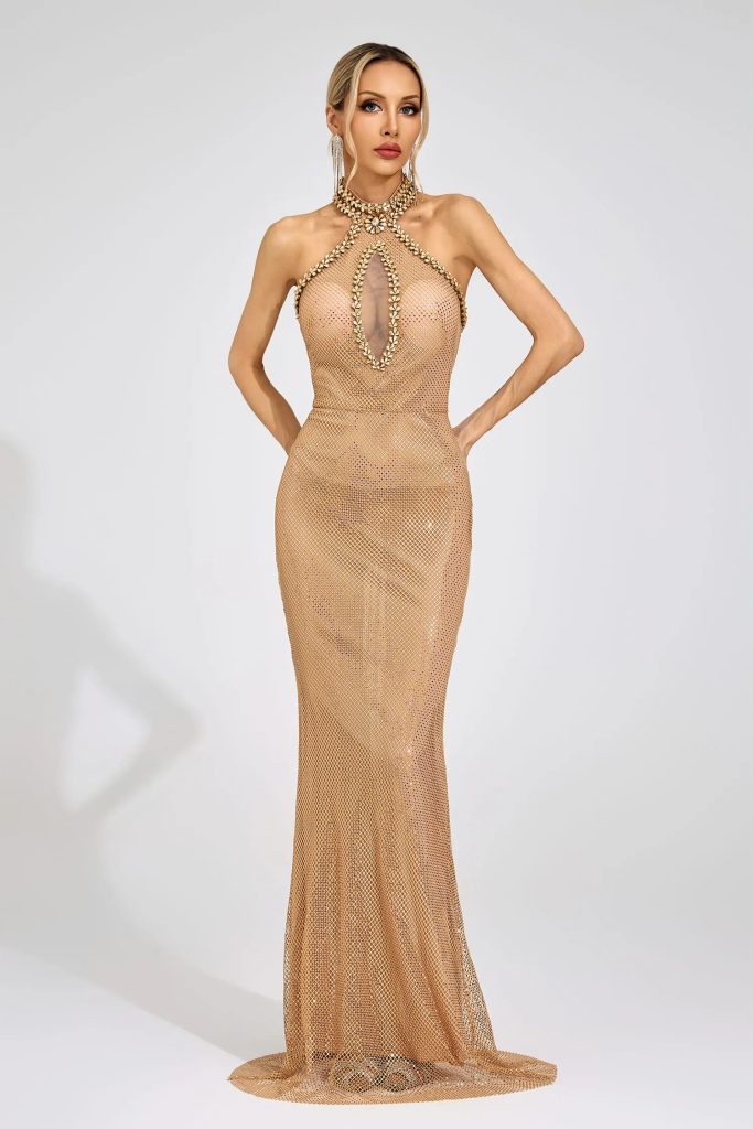 tindra gold sequin mermaid maxi dress 11