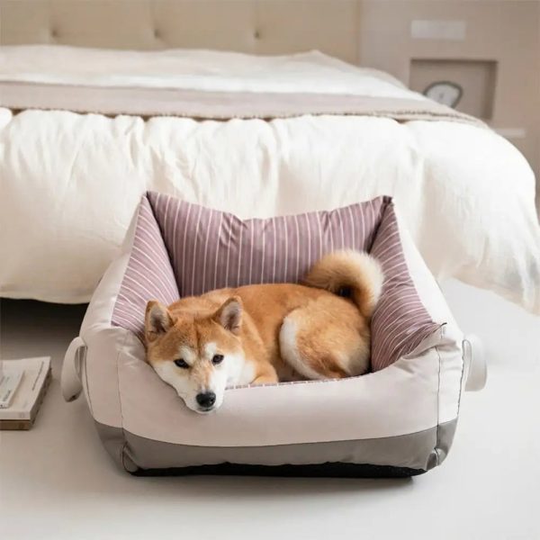 travel safety semi enclosed water repellent dog car seat bed 17