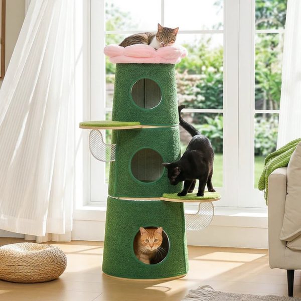 44.5 cactus flower cat tree 23