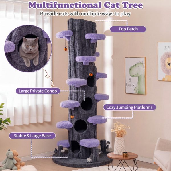 90.5 multifunctional cat tree with private condos 12