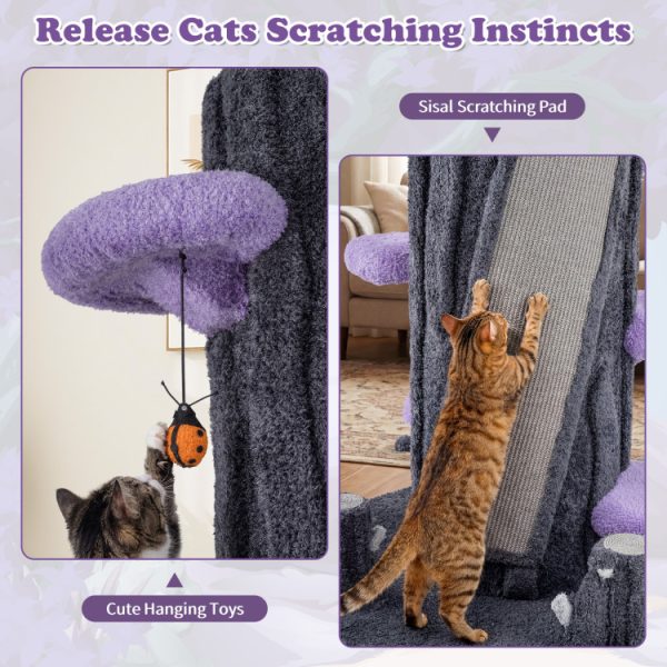 90.5 multifunctional cat tree with private condos 14