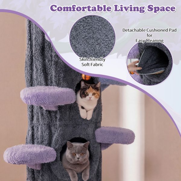90.5 multifunctional cat tree with private condos 15