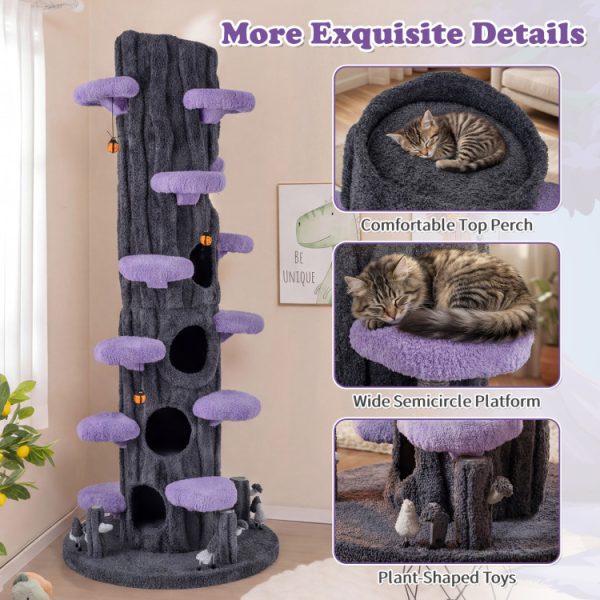 90.5 multifunctional cat tree with private condos 16