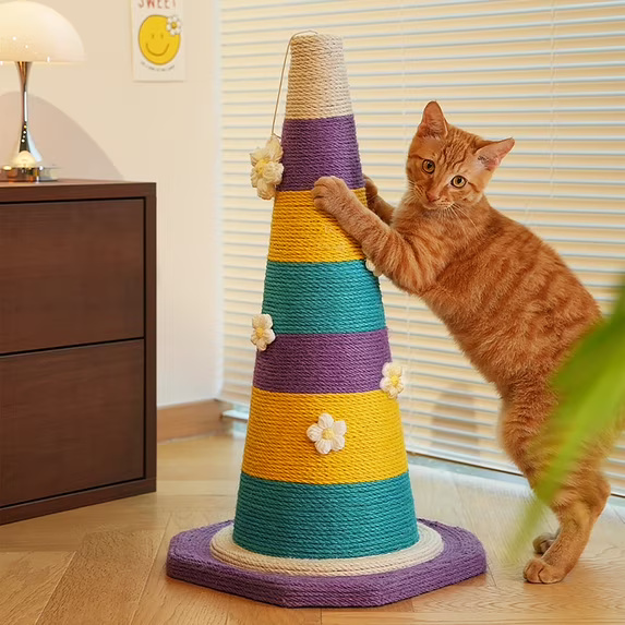 colorful sisal cat scratching post 100