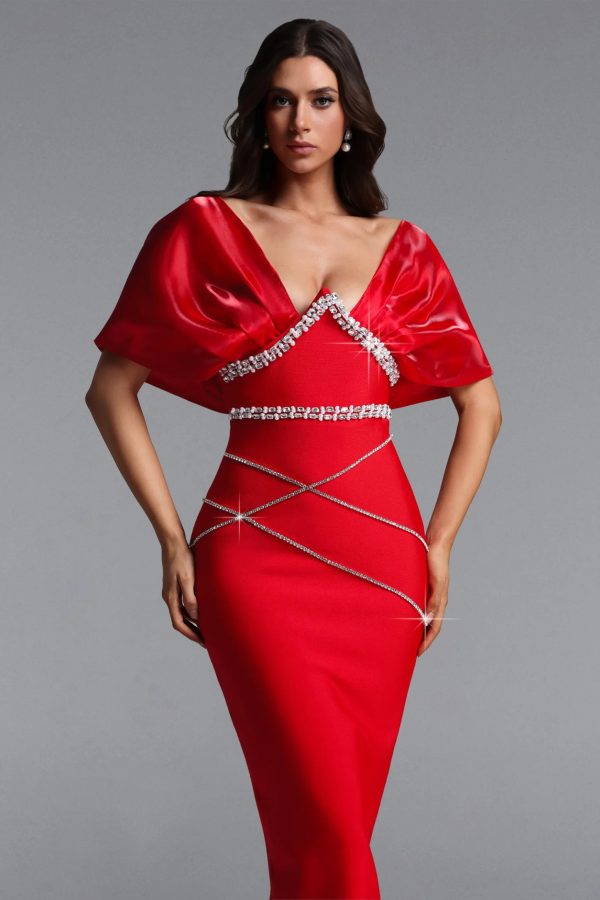 linnaea rhinestone bandage maxi dress 12