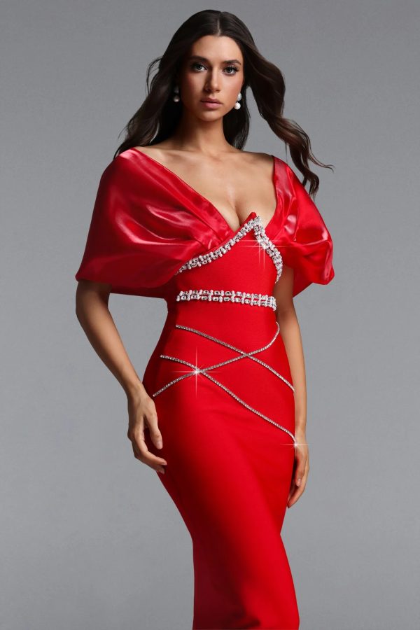 linnaea rhinestone bandage maxi dress 14