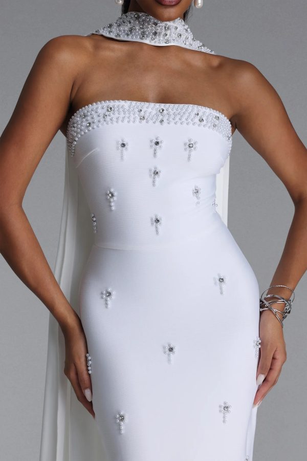 marina strapless rhinestone bandage white maxi dress 13