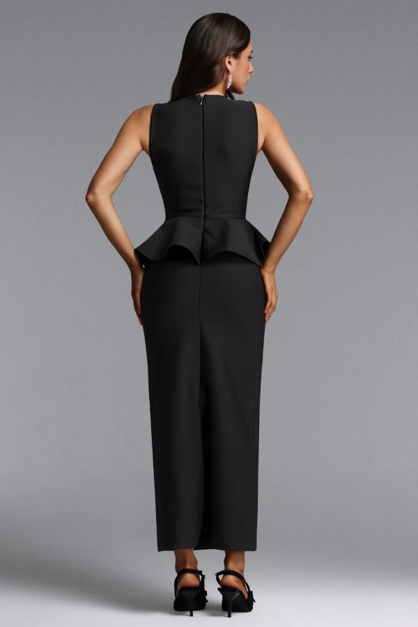 sarna sleeveless rhinestone bandage maxi dress 16