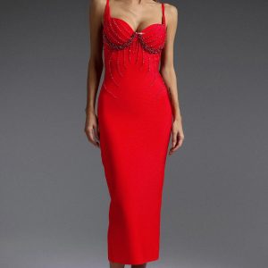 shaha sleeveless diamond bandage maxi dress in red 11 shaha sleeveless diamond bandage maxi dress in red 11