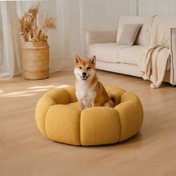soft neck support washable dog round bed 12